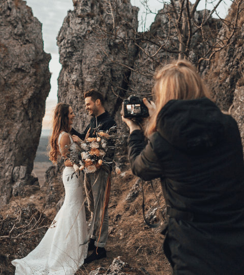 A couple getting married