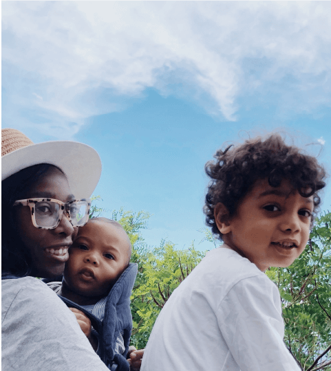Shirley Ansley and her kids