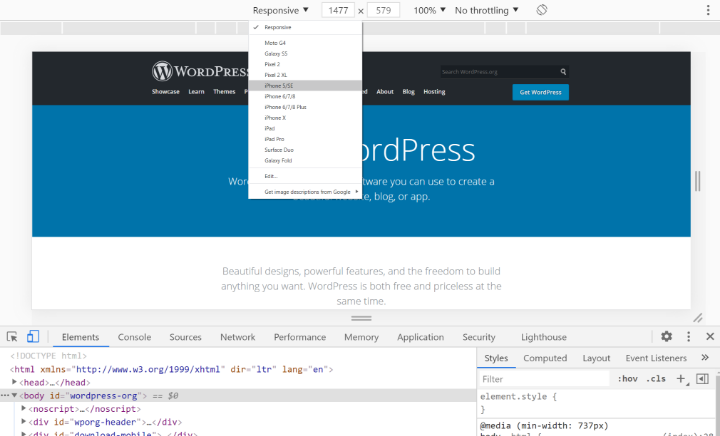 chrome-developer-tools-responsive-test