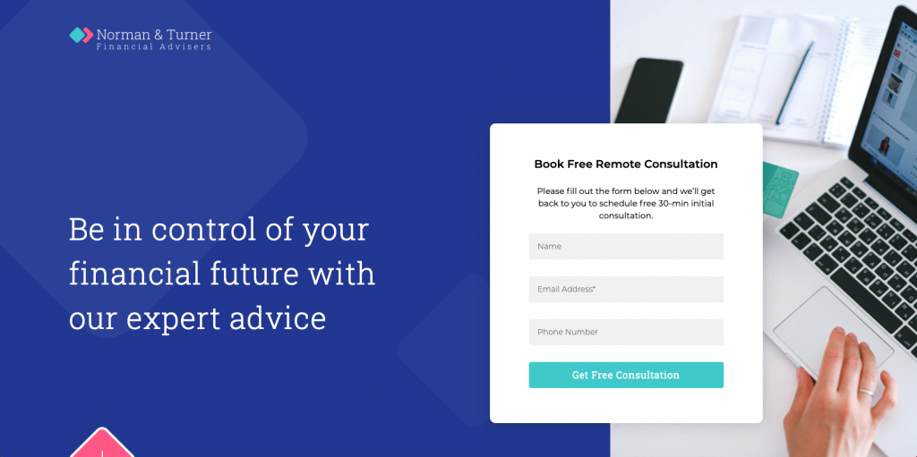 elementor template single column form