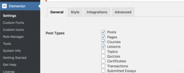 Enable Elementor on course lesson pages Enable Elementor on course lesson pages
