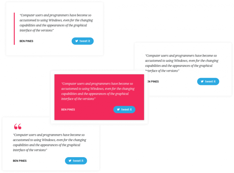 Choose from 4 Different Skins for your Blockquote
