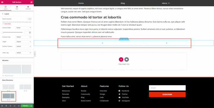 a screenshot of configuring the post footer a screenshot of configuring the post footer