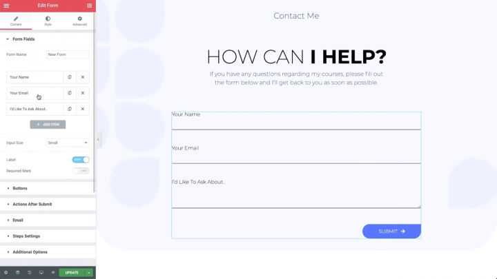 Form Widget Form Widget