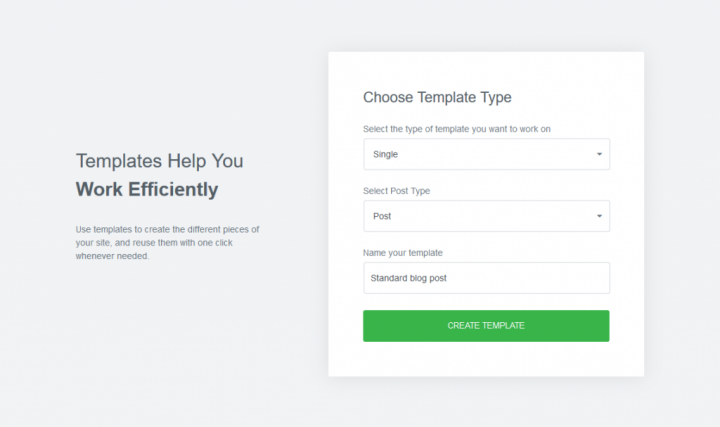 a screenshot of creating a new single template a screenshot of creating a new single template