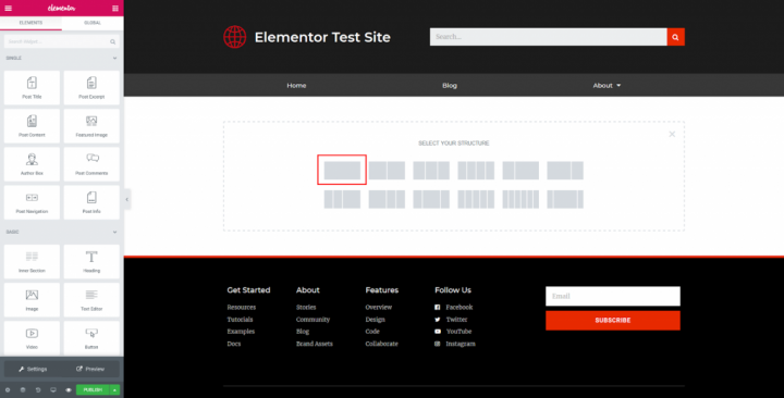 a screenshot of choosing a section a screenshot of choosing a section