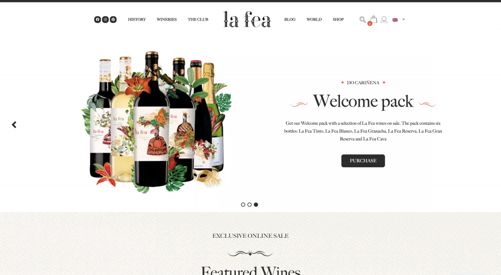 la fea winery elementor showcase