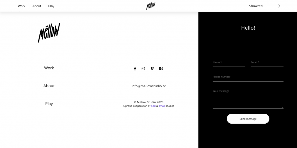 footer form example