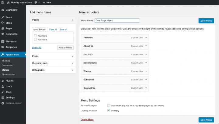 Navigation Menu Editor Navigation Menu Editor
