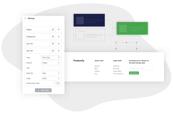 sitemap widget page