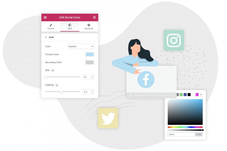 Social media icon design