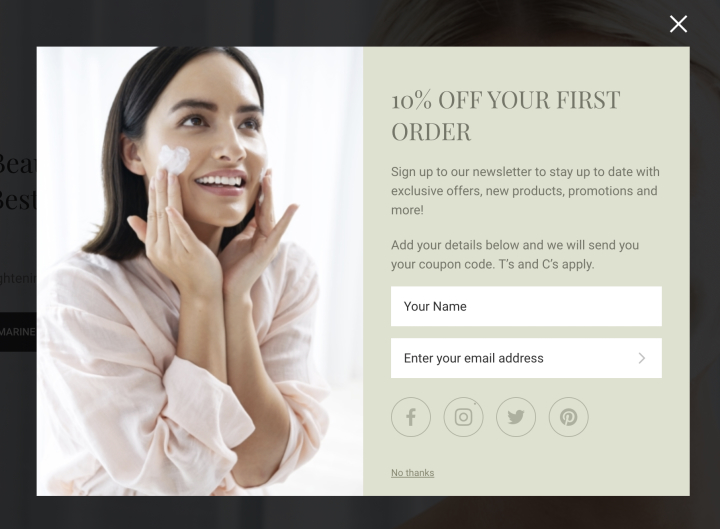 Offer a coupon to your mailing list in exchange for a subscription.